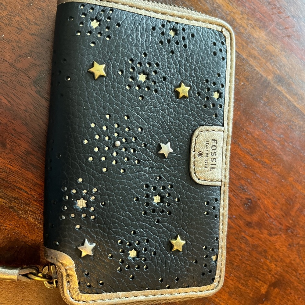 Gold and Black Star Wallet